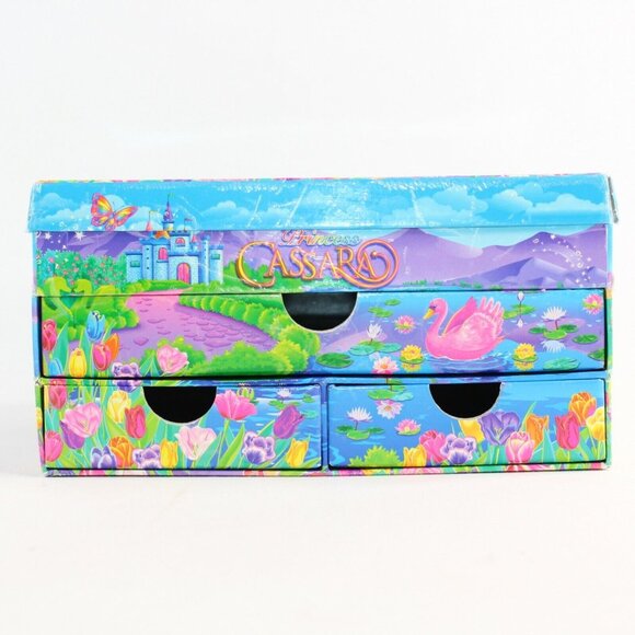 Vintage Lisa Frank Glittery Princess Cassara Mirrored Stationary Jewelry Box - Picture 3 of 12